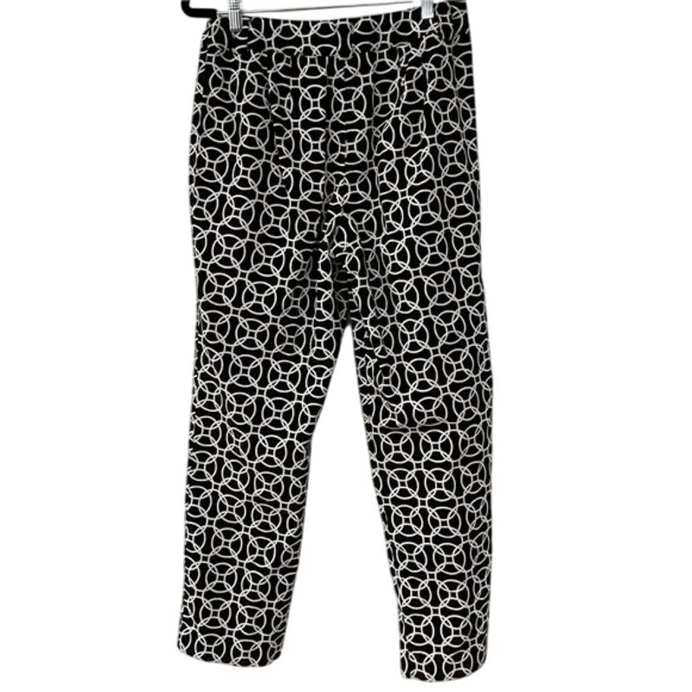 Talbots Black And White Intersecting Circle Stret… - image 3